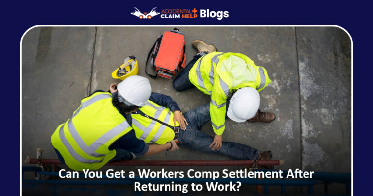 can I get a settlement from workers comp if I go back to work: