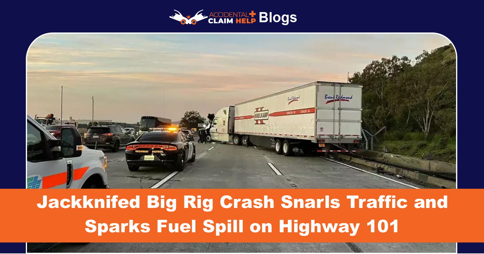 jackknifed big rig