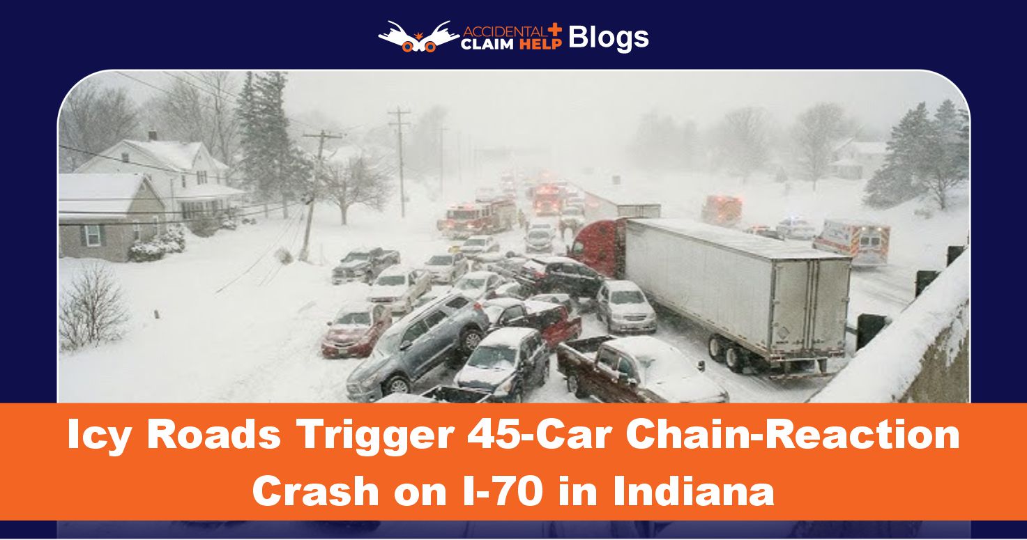 Icy Roads Trigger 45-Car Chain-Reaction Crash on I-70 in Indiana