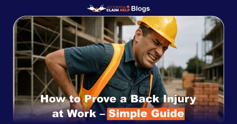 How to Prove a Back Injury at Work